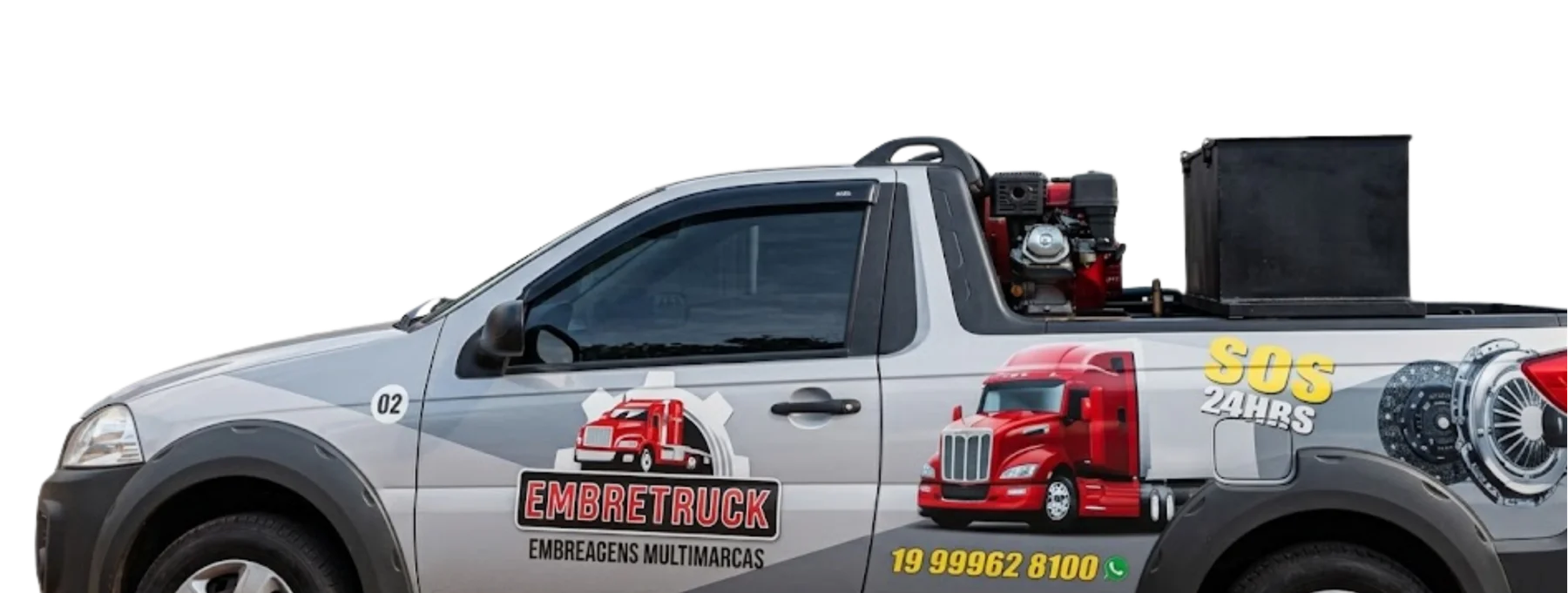 Veículo de apoio da Embretruck para atendimento externo